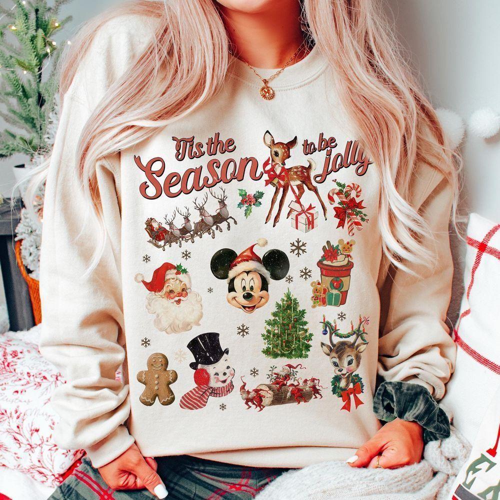 Tis The Season To Be Jolly Mickey Santa Clause Retro Vuitino Shirt Tis The Season To Be Jolly Mickey Santa Clause Retro Vuitino Shirt